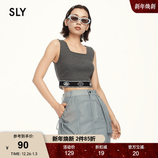 针织背心女030HSR90 SLY 山系户外风运动感短款 新品 1411 2024夏季