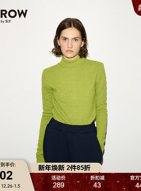 SLY冬季新品THROW系列通勤修身高领针织衫030HA080-2081