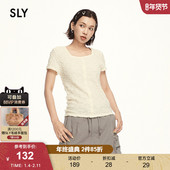 039HSN80 SLY 0411 优雅通勤肌理感方领多色短袖 衬衫 夏季 新品