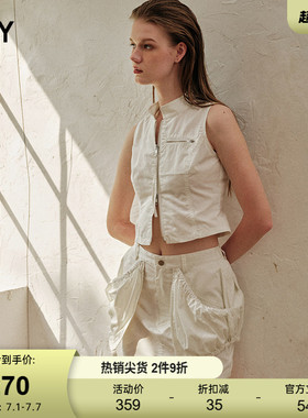 SLY 夏季新品街头辣妹设计感工装裙短款半身裙030HSZ31-2550