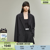 外套038IAA30 通勤休闲风细条纹oversize西装 1003 新品 SLY春季