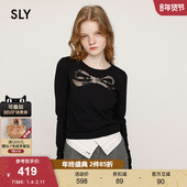 新品 甜美温柔风蕾丝蝴蝶结长袖 针织衫 SLY秋季 女030IAZ80 2121