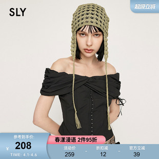 设计感交叉一字肩纯欲吊带衬衫 SLY 春季 新品 0171 女030HAZ30