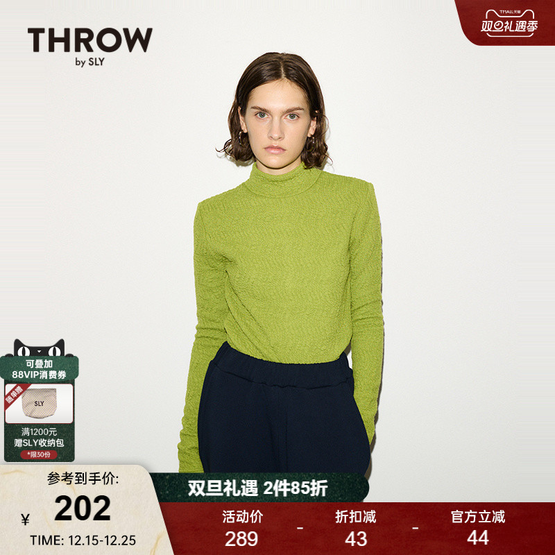 SLY冬季新品THROW系列通勤修身高领针织衫030HA080-2081