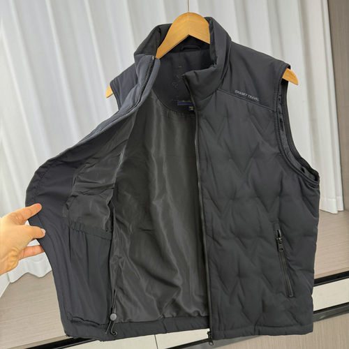 【H家】正品 数量少！分仓式充绒立领羽绒马甲保暖背心外套男J001