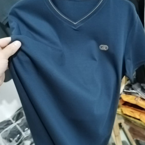 【H家】93棉！超值！冰爽！高端面料！品牌减牌t恤男V领短袖#119