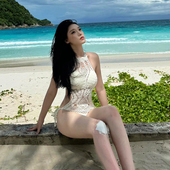 欧美ins性感热辣泳装 针织镂空毛线连体比基尼海边度假温泉泳衣女