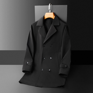 2023春款男士风衣外套西服领中长款 8661-1/p225图片
