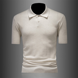 钱塘大厦夏新款薄莱赛尔％毛衣短袖男针织提花26125/p88，男装Polo衫，钱塘7038(原5007）