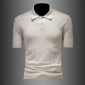 钱塘大厦 夏新款薄莱赛尔％毛衣短袖男针织提花26125/p88，男装Polo衫，钱塘7038(原5007）