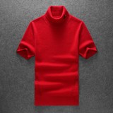 冬款2025新品男士羊绒衫100%羊毛针织衫打底修身短袖8720/p215，男装针织衫/毛衣，钱塘7038(原5007）