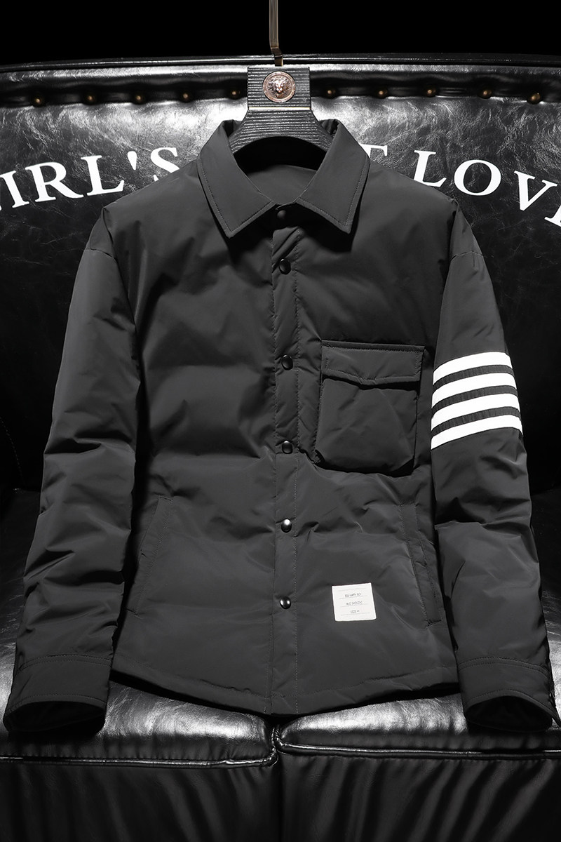 2026新品男士90羽绒服短款衬衫羽绒服yr6609-1/P265长期有货,男装羽绒服,钱塘7038(原5007）