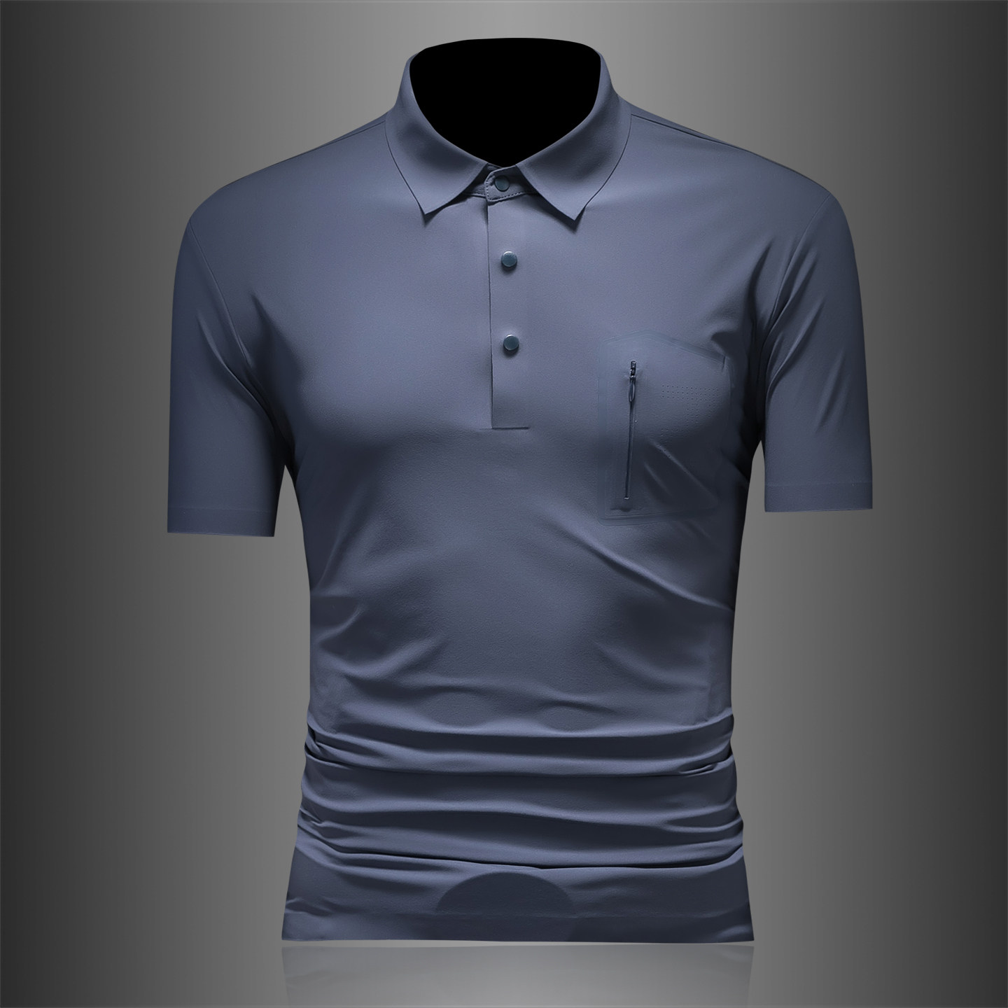 26夏季多色新款纯色商务冰丝无痕修身POLO衫翻领短袖2619-P68，男装Polo衫，钱塘7038(原5007）