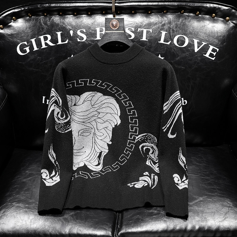 2026新品男士冬季加厚半高领羊毛衫毛衣针织衫打底衫7802p135，男装针织衫/毛衣，钱塘7038(原5007）