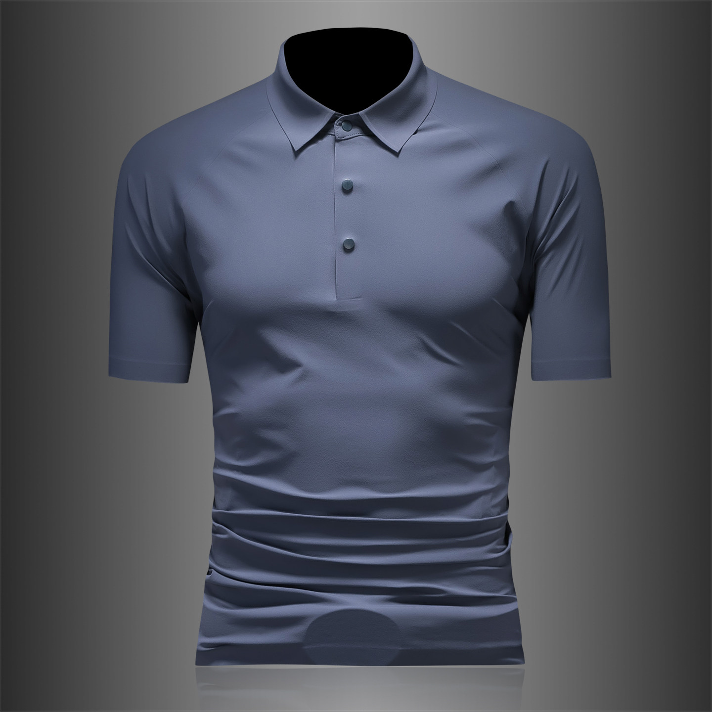 26夏季多色新款纯色商务冰丝无痕修身POLO衫翻领短袖2617-P68，男装Polo衫，钱塘7038(原5007）