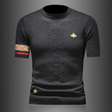 2025新款男装提花毛衣羊毛衫圆领针织衫打底衫2501p125长期货，男装针织衫/毛衣，钱塘7038(原5007）