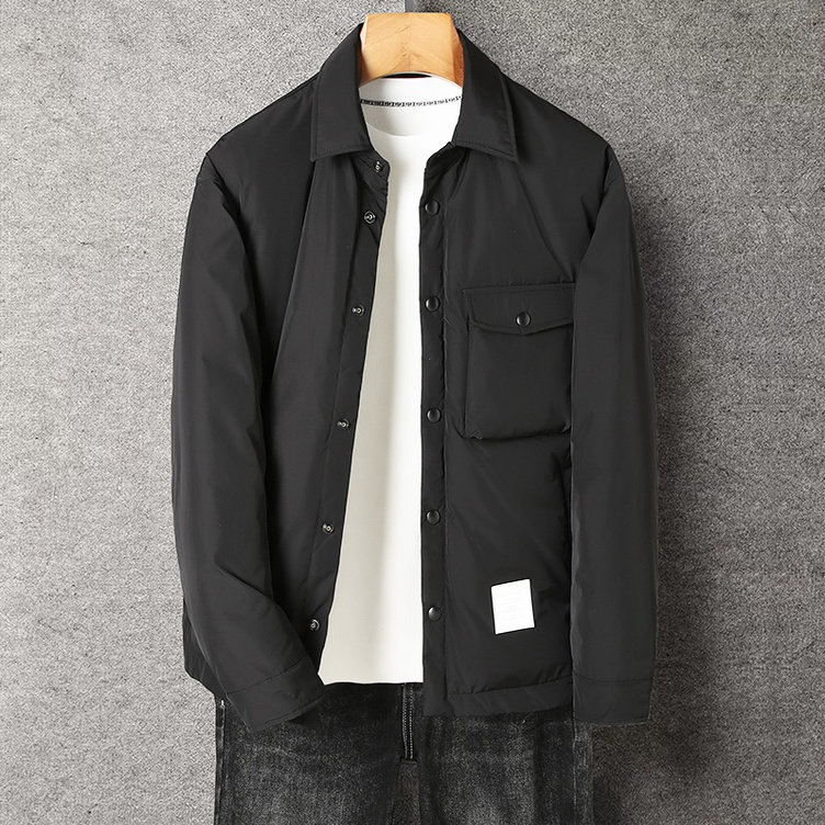 2026新品男士90羽绒服短款衬衫羽绒服6610-1P265长期有货,男装羽绒服,钱塘7038(原5007）