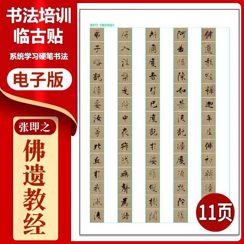 张即之《佛遗教经》整帖临写