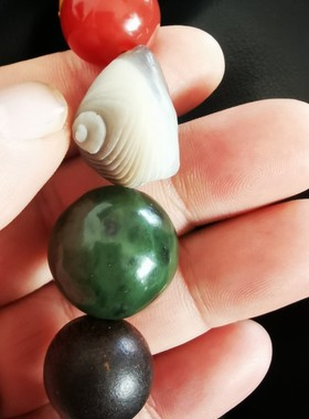 手工和田玉多宝手串 和田玉玛瑙青金石菱镁石檀木果核等 视频选货