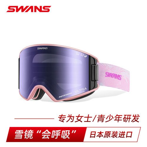 SWANS雪镜 26/27新品 领航OUTBACK超高清开窗调光变色超防雾2140