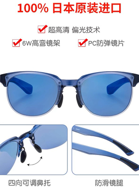 SWANS偏光太阳镜钓鱼专用眼镜高尔夫运动户外登山墨镜