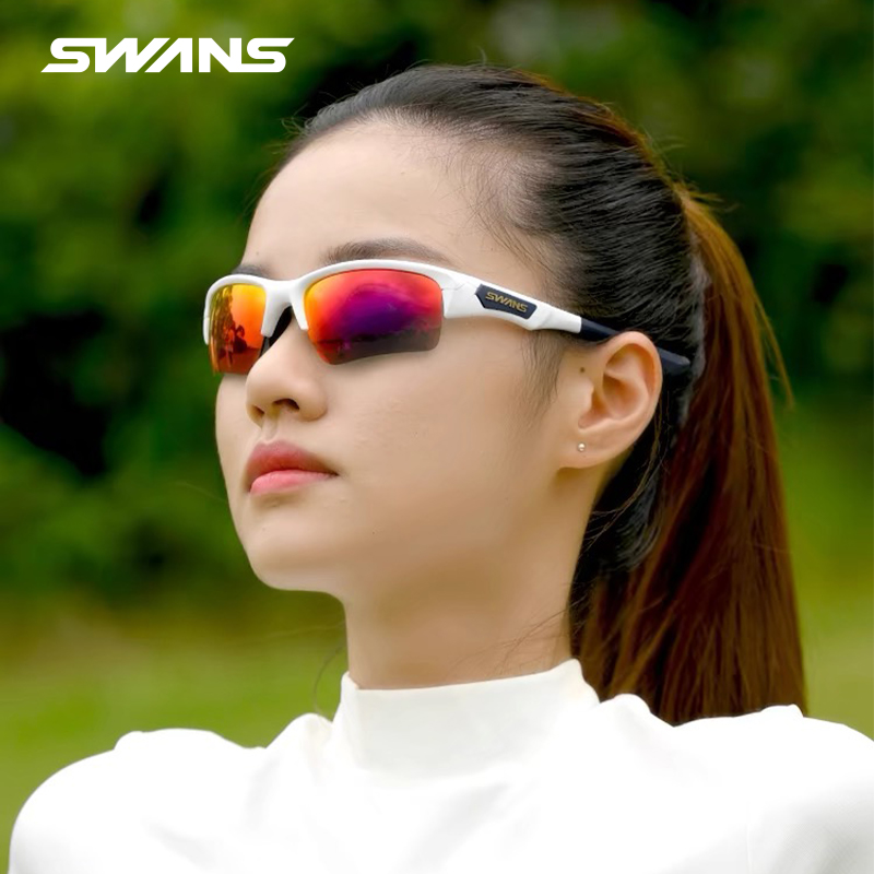 日本swans运动太阳镜高尔夫眼镜跑步骑行变色偏光镜墨镜
