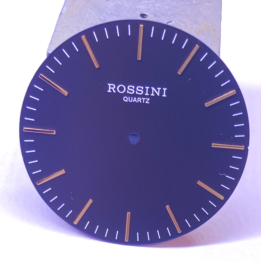 罗西尼表5769原装黑色表盘字面原厂正品刻度盘r5769超薄精钢表面