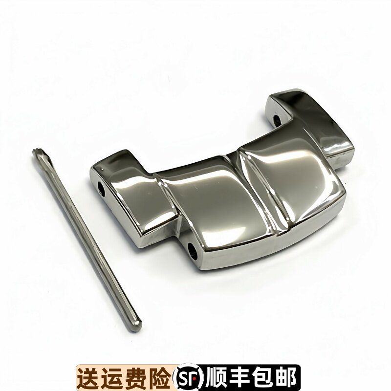 天王GS3362原装钢带正品原厂弧形接口折叠扣3362精钢实心表带表扣