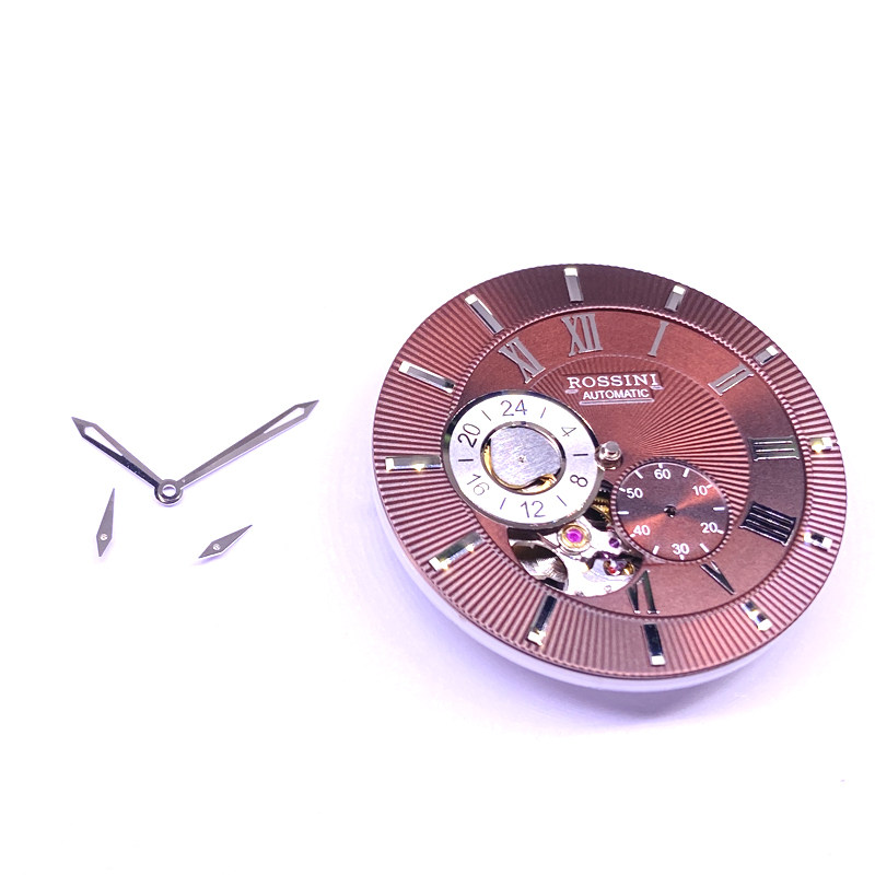 罗西尼表5523原装原厂正品精钢手表夜光指针四针时针分针秒针7523