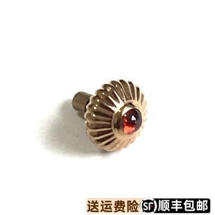 罗西尼原装配件6762原厂正品把头镶红宝石表把的调时间旋钮表冠