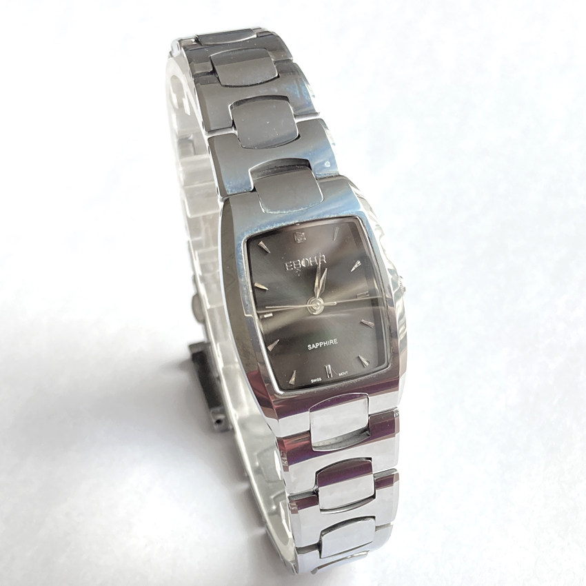 依波803754原装专柜正品803753钨钢镶钻08037541防水方形石英女表