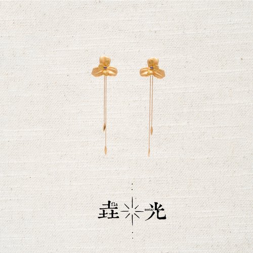 垚光蝴蝶兰流苏三戴耳饰