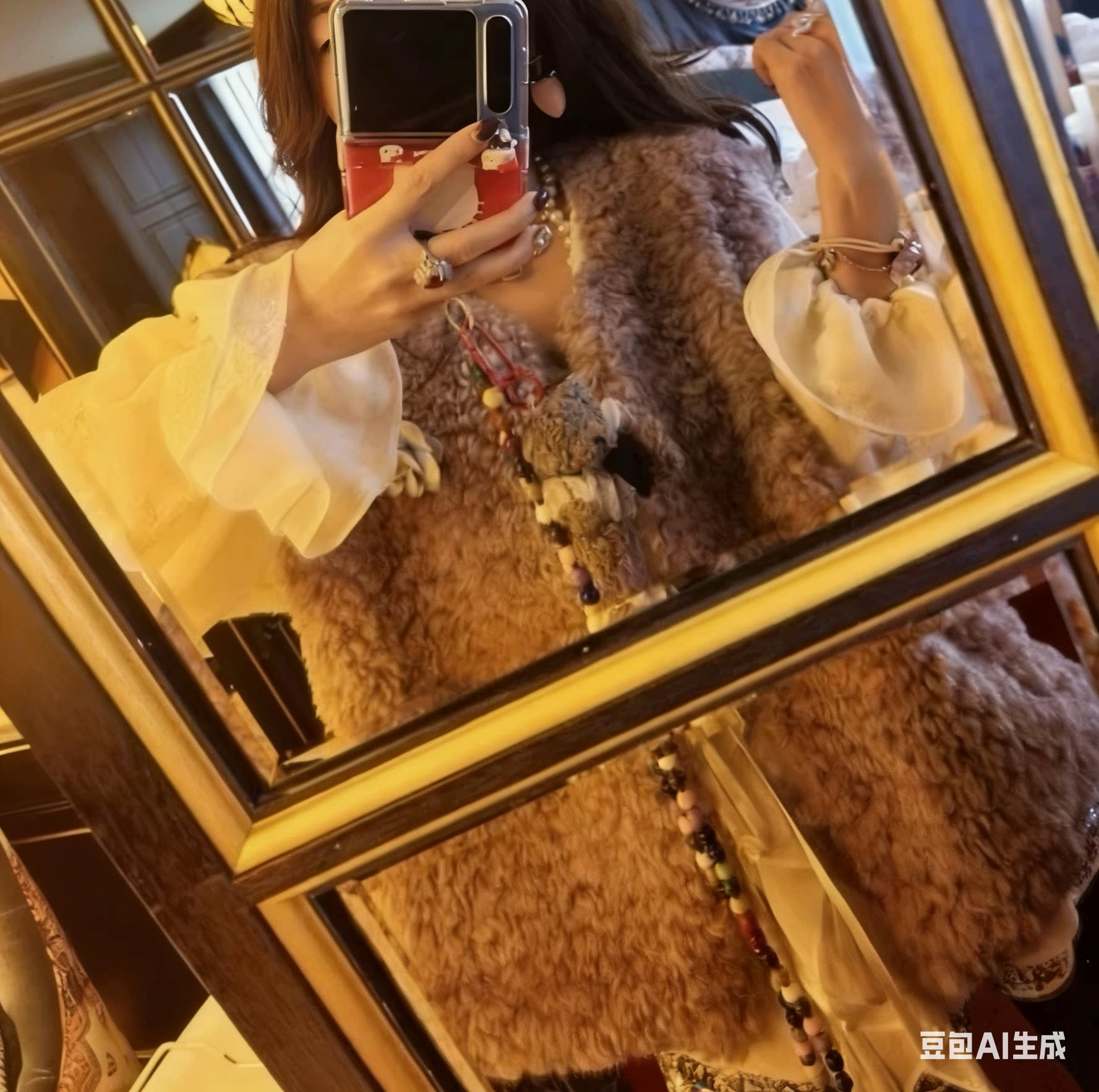 韩国四季可穿窝进温柔里毛毛无感皮草女时尚宽松百搭无袖毛毛马甲
