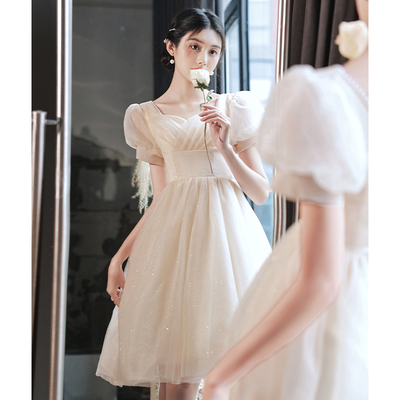 高端小个子晚礼服法式连衣裙