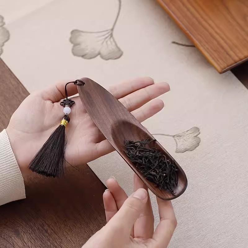 家用实木茶勺茶铲单只茶叶取茶器