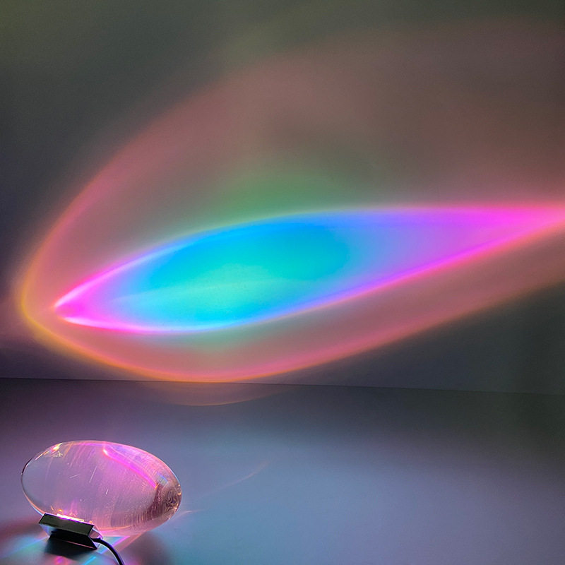 日落灯卧室天空之眼夕阳灯意大利设计师水晶客厅房间投影氛围台灯