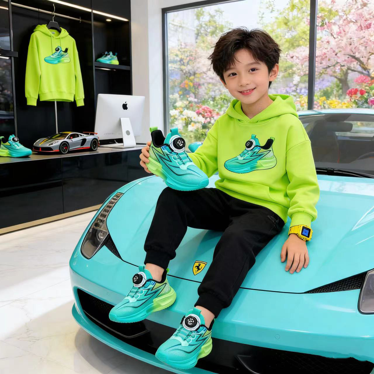 明星同款男童鞋子2026春夏新款透气网面儿童运动鞋男孩超轻跑步鞋