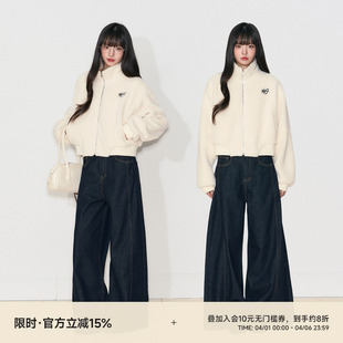 NANGOON 立领羊羔毛韩系超好看版 型基础百搭短款 外套 原创设计冬季