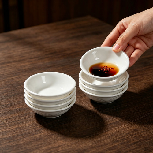 纯白小号味碟家用商用调料碟蘸料碟蒜泥辣椒酱醋碟咸菜碟