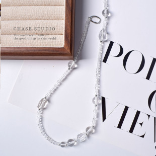 原创手作天然白水晶项链百搭锁骨链女轻奢礼物 白水晶 CHASE