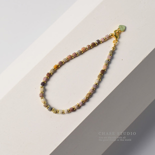 彩色幸运手串 原创阿拉善玛瑙石串珠手链女小众款 追逐CHASE