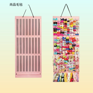 多功能毛毡蝴蝶结发夹收纳挂袋儿童头绳展示袋卡通发箍发饰整理袋