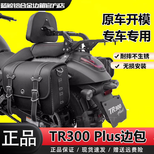 SL适用于豪爵TR300 Plus改装折叠靠背尾架皮革边包储物箱行李箱