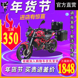 骑士适用BJ150红宝龙TNT150i改装后备箱铝合金边箱侧尾箱三箱架