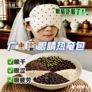 广中院中药敷眼包中院同款热奄包缓解视力吴茱萸决明子眼睛热敷包