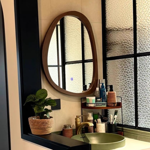 法式复古浴室镜中古风卫生间镜子美式卫浴镜梳妆镜民宿酒店装饰镜