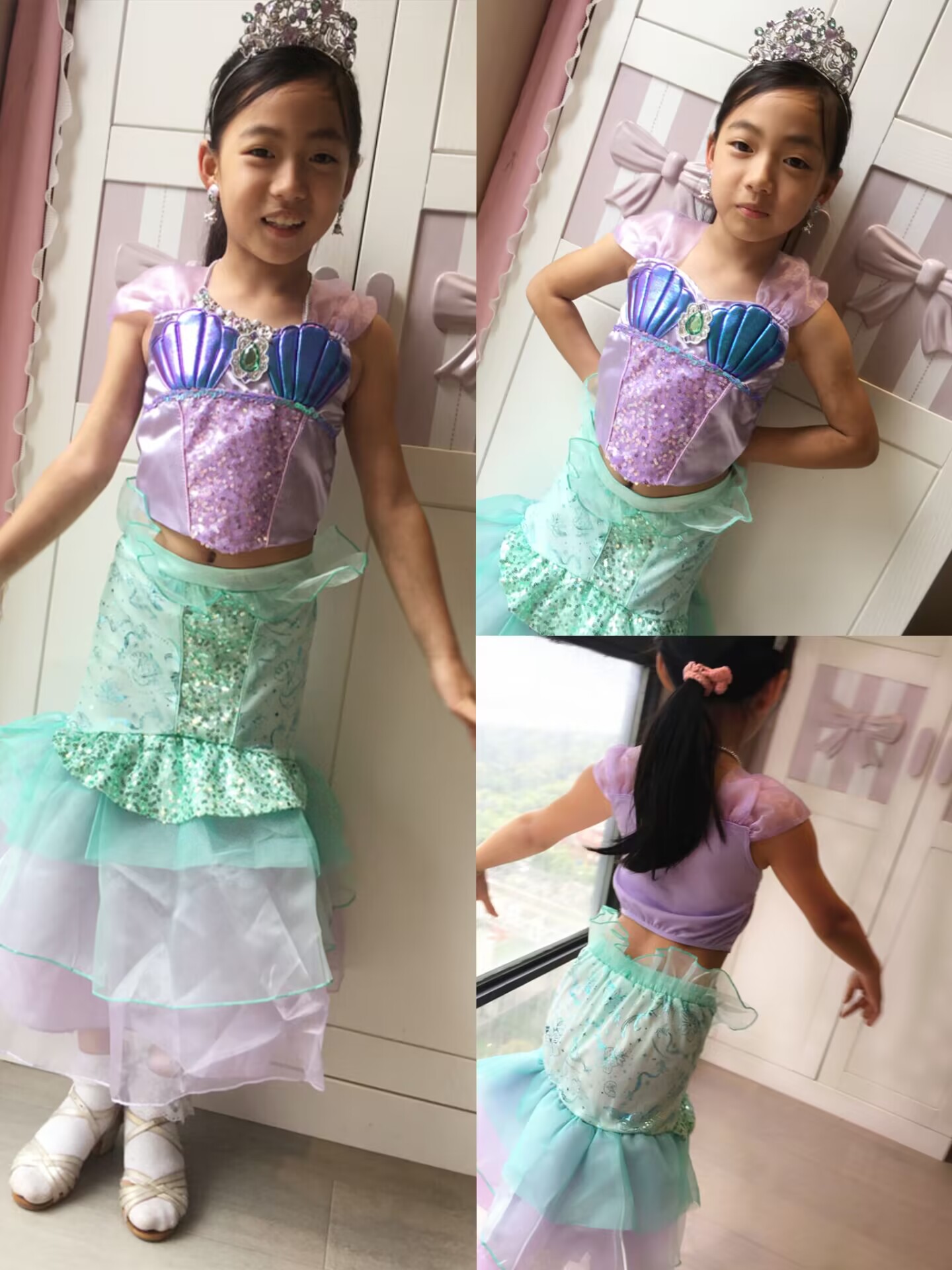 美人鱼新款分体重工艺亮片礼服