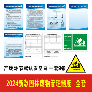 2024固体废弃物管理制度一般废物应急预案周知卡危废间标识牌定制