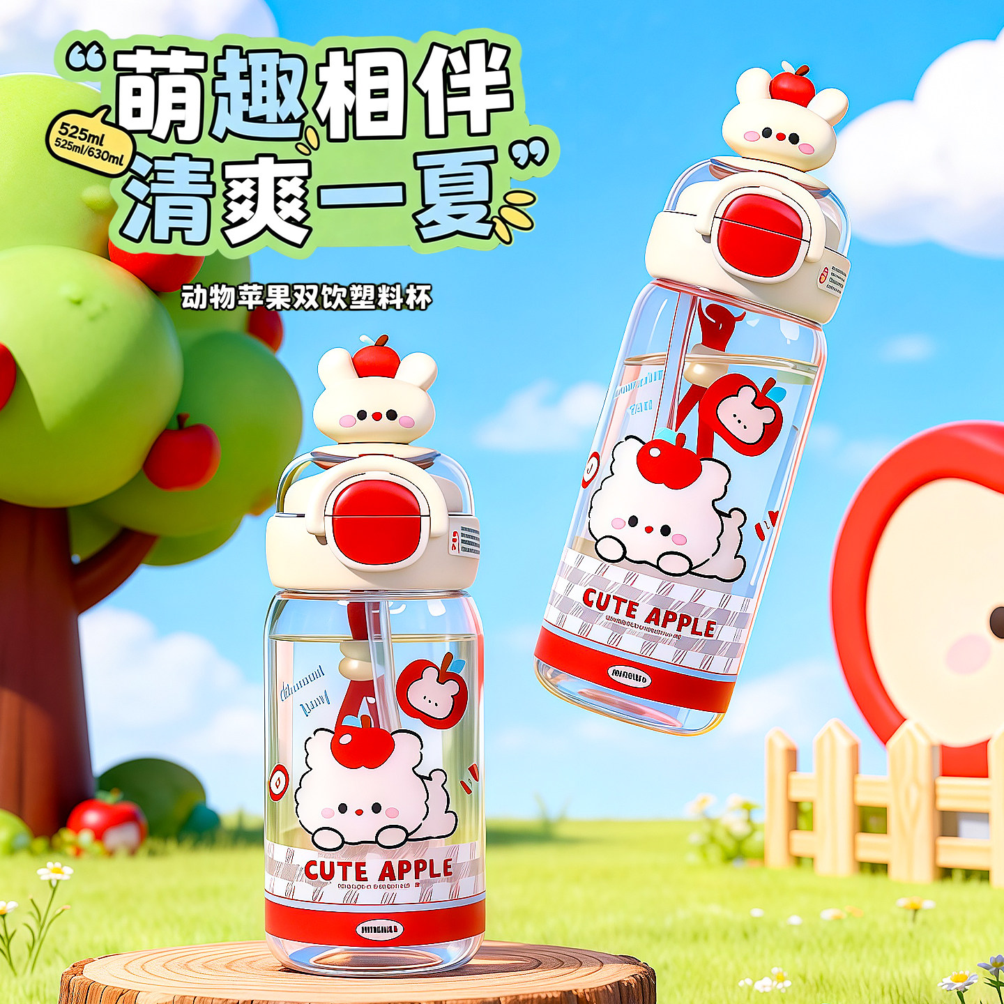 Tritan大容量儿童吸管杯图片
