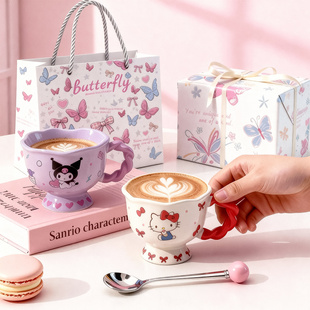 三丽鸥陶瓷马克杯家用喝水杯子办公室高颜值可爱儿童早餐杯子礼物